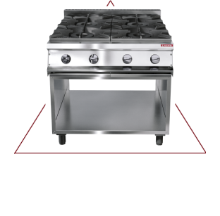 Fogão à Gás para Cozinha Industrial