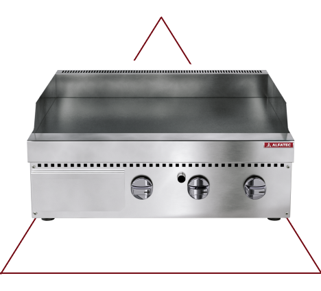 Chapa à Gás para Cozinha Industrial