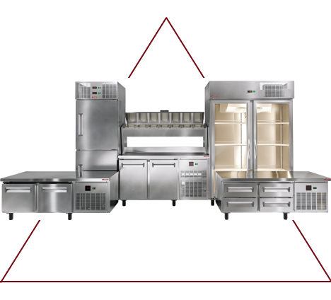 Equipamento da Linha Refrigeração da Alfatec para cozinhas profissionais