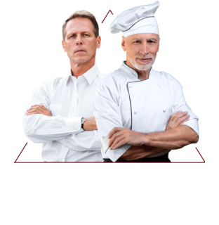 Dois chefs experientes que aprovam as cozinhas profissionais da ALFATEC