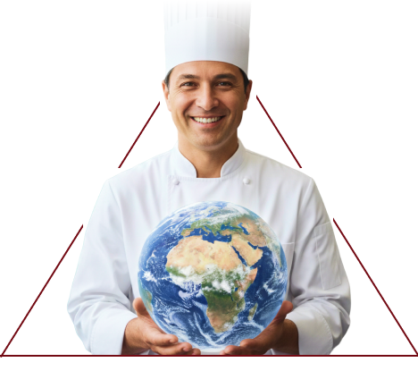 Chef corporativo que representa o compromisso global da ALFATEC com a excelência em cozinhas profissionais.