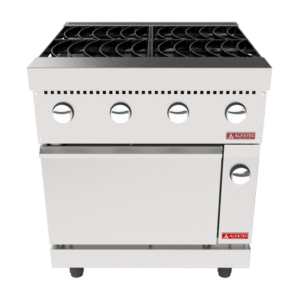 Fogão 4 Bocas À Gás Com Forno Para Cozinha Industrial Linha Gourmet 700 – 720x790x900