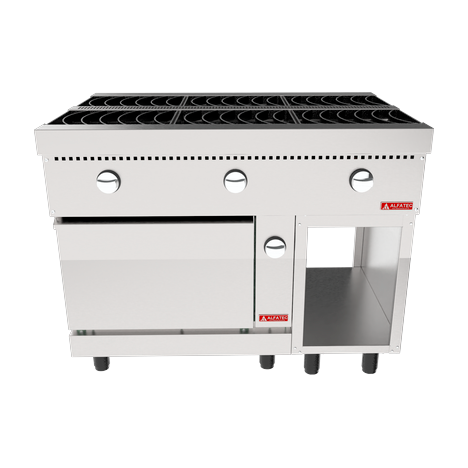 Fogão 6 Bocas À Gás Com Forno Para Cozinha Industrial Linha Gourmet 700 – 1080x790x900