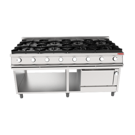 Fogão À Gás com Forno Para Cozinha Industrial Linha Stark 900 – 1800x980x900