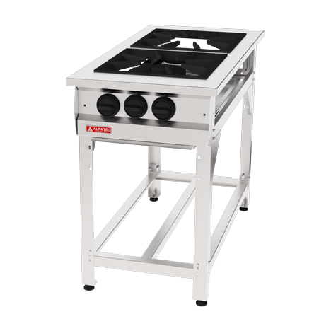 imagem secundaria fogao a gas com 2 queimadores para cozinha industrial linha comercial 536x1122x900